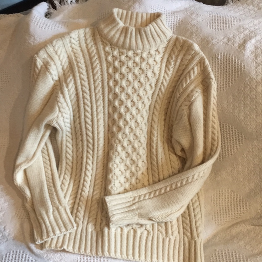 Peregrine wool cream sweater, size large